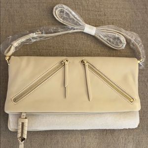 Stella & Dot Covet Waverly Stone Leather Bag, New